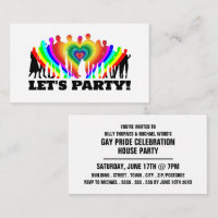 Multitud arcoiris, carta de invitación a celebraci