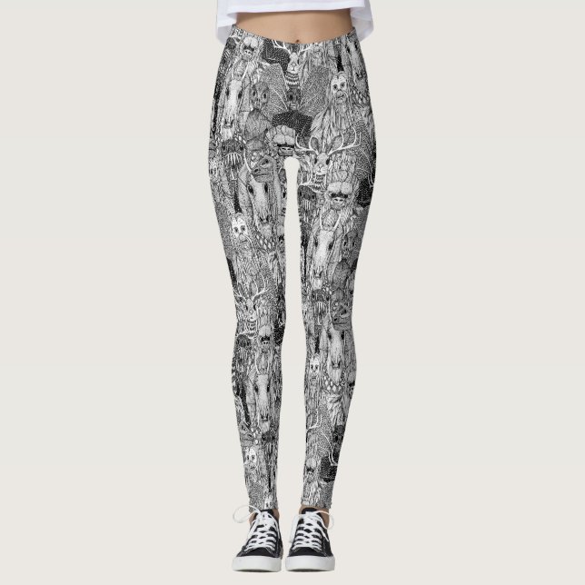 multitud de críptidos pantalones cortos negros y b (Anverso)