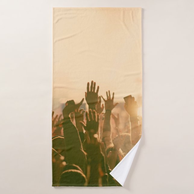 Multitud en concierto - concierto de fotos al esti (Toalla de baño)