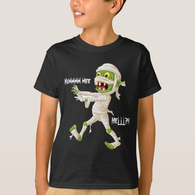 ¡Mumm mee Helllp! Camiseta de Halloween para niños (Anverso)