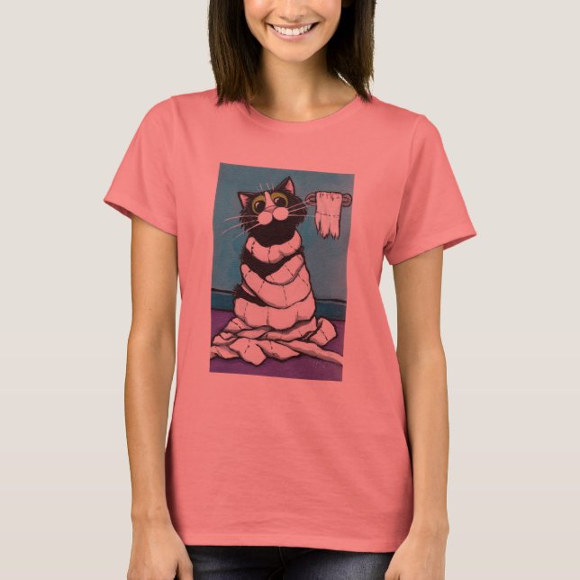 Mummificado - Corta Camiseta De Gato Damas (Anverso)