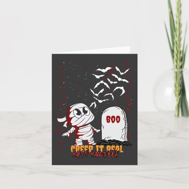 Mummy at Grave Boo Halloween (Anverso)