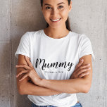 Mummy | Niños de Mamá moderna nombran Día de la Ma<br><div class="desc">Sencillamente,  elegante diseño "momia" personalizado en tipografía minimalista moderna que puede ser fácilmente personalizado con nombres de niños o su propio mensaje especial. El regalo único perfecto para una nueva mamá,  el día de la madre,  el cumpleaños de la mamá o simplemente porque!</div>