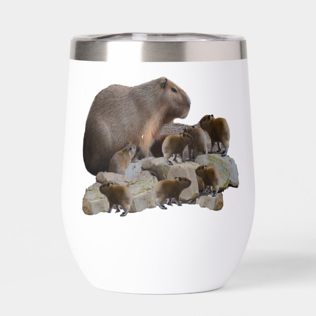 Mummy Y Baby Capybaras, (Trasero)