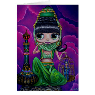 Mún chica de los genios en verde esmeralda