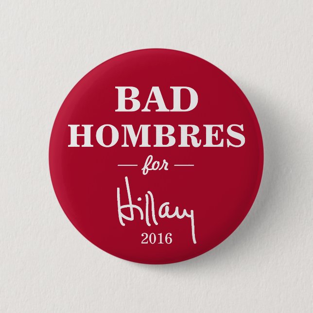 MÚN HOMBRES para el botón de la campaña de Hillary (Anverso)