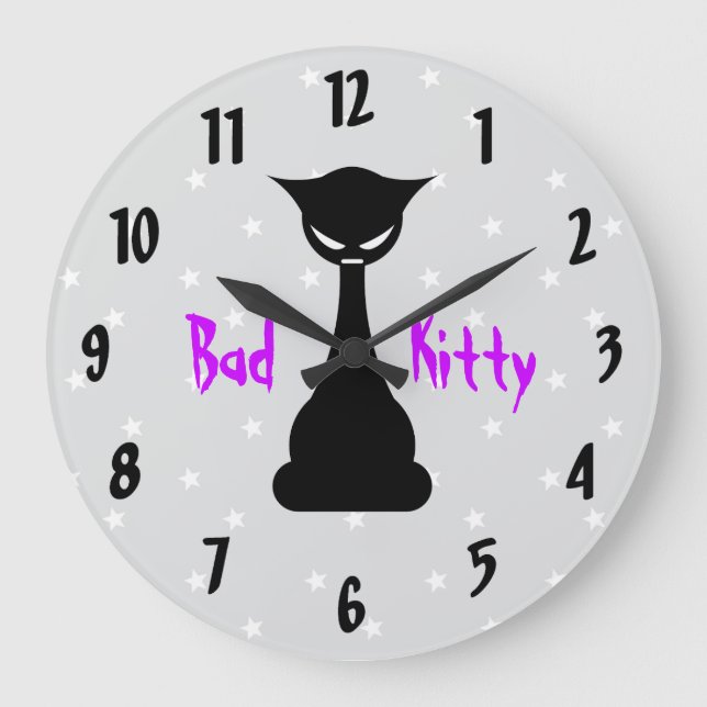 Mún reloj de pared del gatito (Anverso)