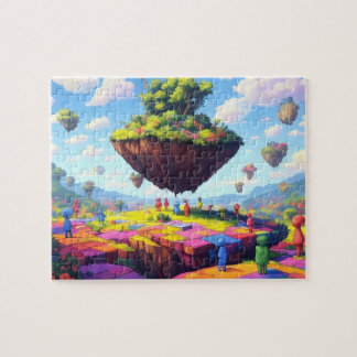Mundo de damero, 8x10 pulgadas, rompecabezas de 11