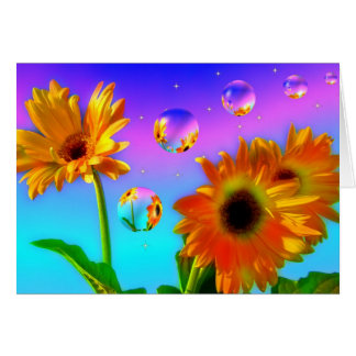 Mundo de la tarjeta de los girasoles