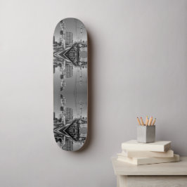 Mundo de skateboard retro que dobla el tiempo