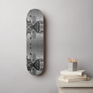 Mundo de skateboard retro que dobla el tiempo
