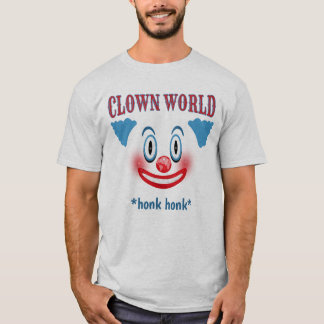 Mundo del payaso que vive en la camiseta de