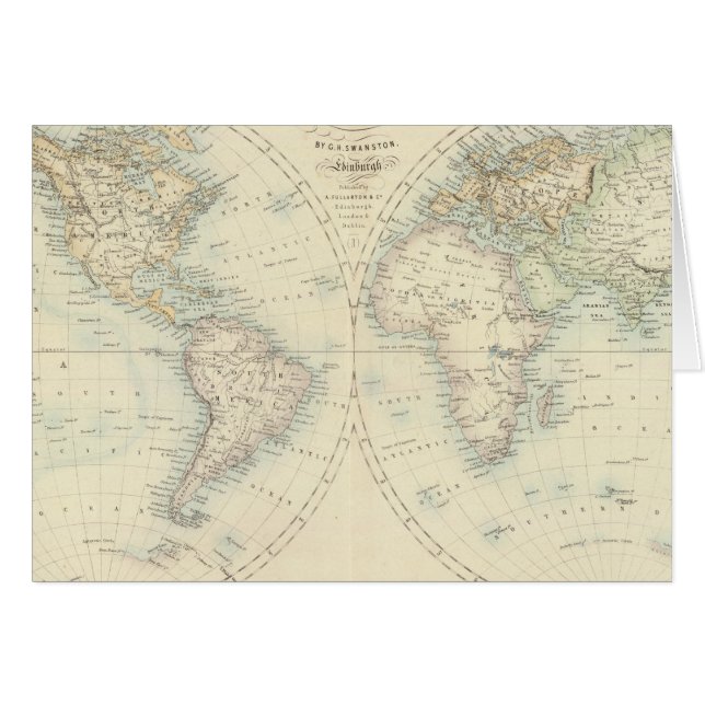 Mundo en hemisferios (Anverso (Horizontal))