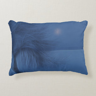 Mundo helado de almohada azul