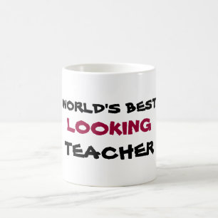 MUNDO MEJOR, MIRANDO, taza de café del PROFESOR