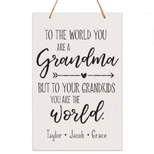 Mundo que eres una abuela Rótulo de pared de made