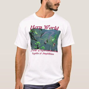 Mundo "serpiente de Herp de agua en" la camiseta