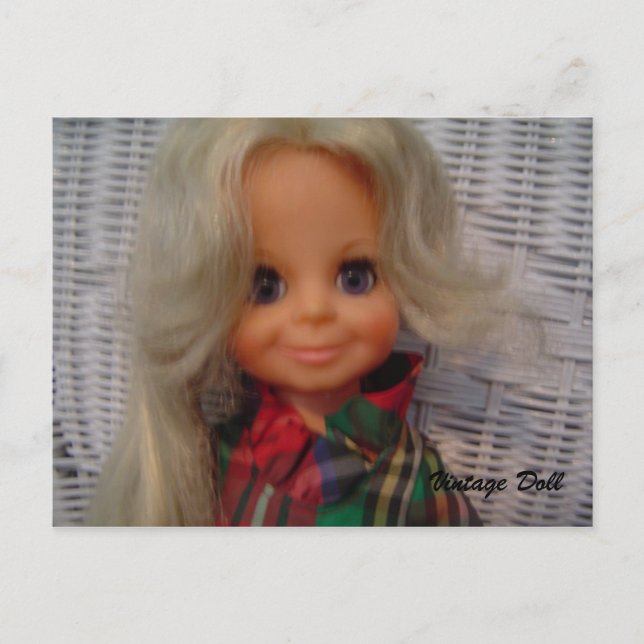 Muñeca antigua - postal (Anverso)