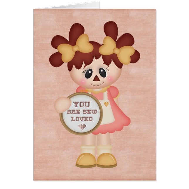 Muñeca de trapo de costura del país adorable (Frente)