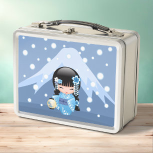 Muñeca Kokeshi de invierno - Chica Geisha de la Mo