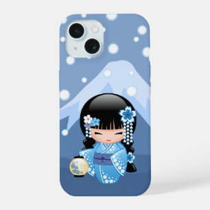 Muñeca Kokeshi de invierno - Chica Geisha de la Mo