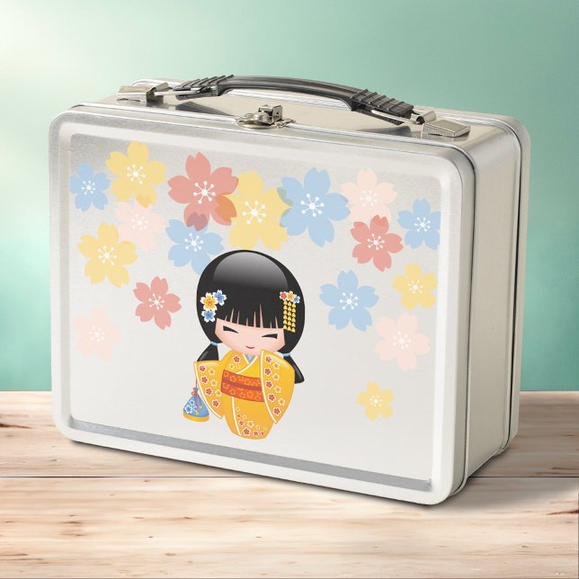 Muñeca kokeshi de verano - Chica Geisha de Kimono  (Subido por el creador)