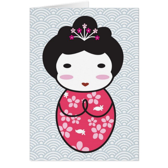 Muñeca kokeshi japonesa (Frente)