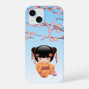 Muñeca Kokeshi Ume - Geisha Japonesa Azul