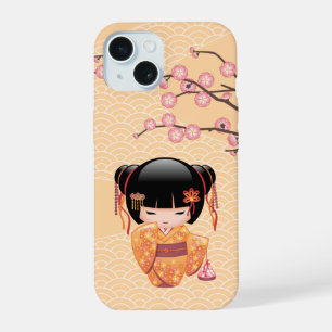 Muñeca Kokeshi Ume - Geisha Japonesa del Melocotón