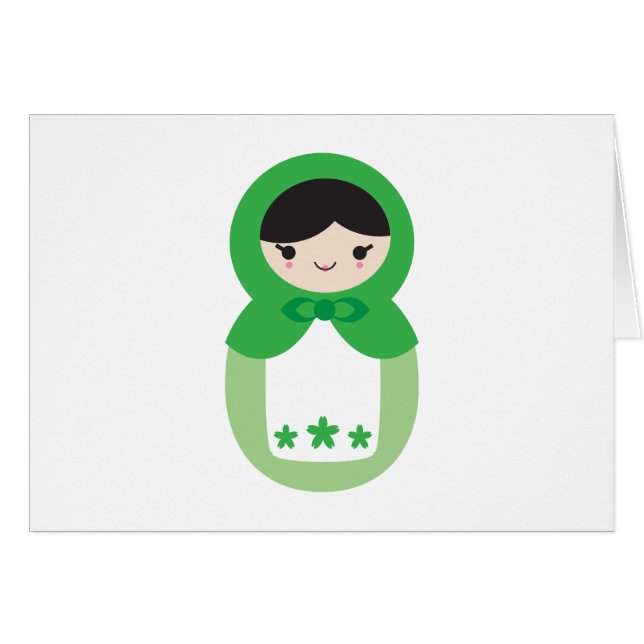 Muñeca Matryoshka verde (Anverso (Horizontal))