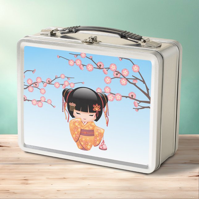 Muñeca Ume Kokeshi - Azul Chica Geisha japonés (Subido por el creador)