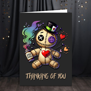 Muñeca Vudú de Pensamientos para Ti Tarjeta de Sal