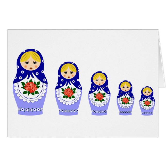 Muñecas de Matryoschka azules (Anverso (Horizontal))