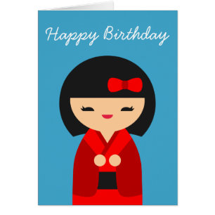 Muñecas japonesas rojas kokeshi