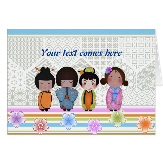 muñecas kokeshi (Anverso (Horizontal))