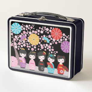 Muñecas kokeshi japonesas negras
