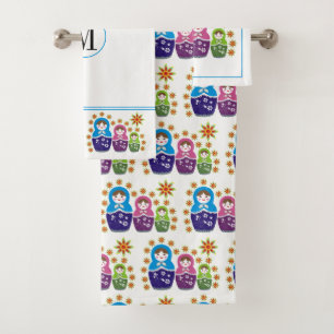 Muñecas rusas Matryoshka con monograma
