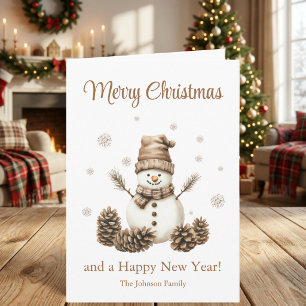 Muñeco de Nieve Acogedor Piña Navidad Feliz