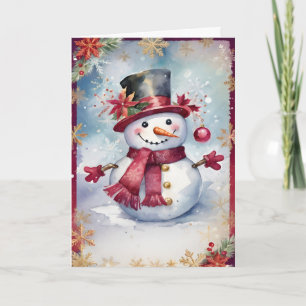 Muñeco de nieve alegre de Navidad