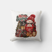 Muñeco de nieve Almohada de chocolate caliente Reg