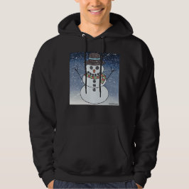 Muñeco de nieve con fondo (vívido) - Sudadera con 