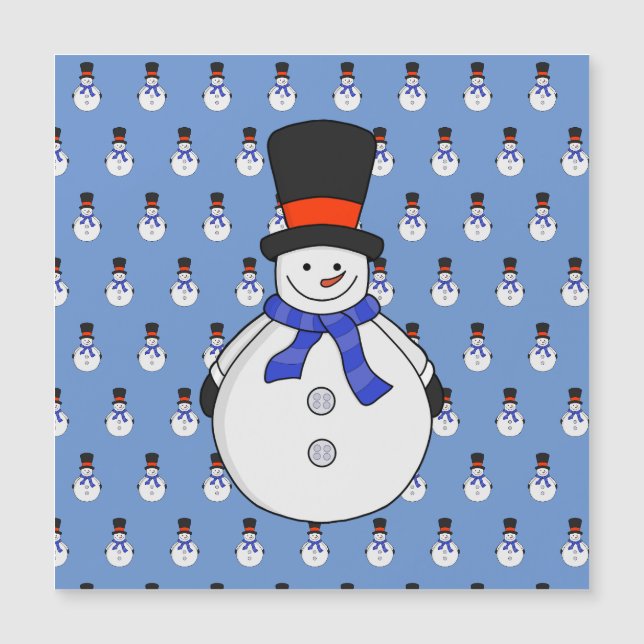 Muñeco de nieve con sombrero de copa (Anverso)