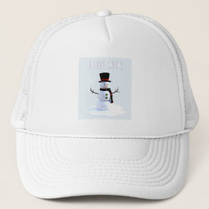 Muñeco de nieve con sombrero y bufanda. Me encanta