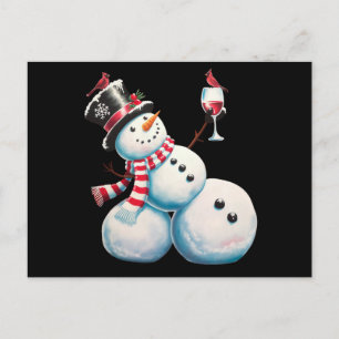 Muñeco de Nieve con Vino Navidad Regalo Divertido 