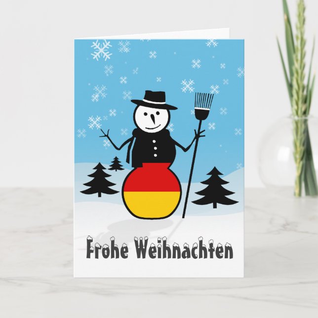 Muñeco de nieve de Alemania de las Felices Navidad (Anverso)