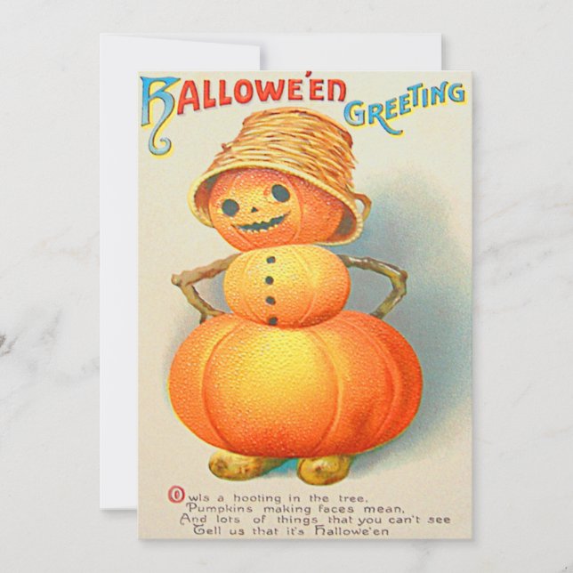Muñeco de nieve de calabaza Jack O' Lantern (Anverso)