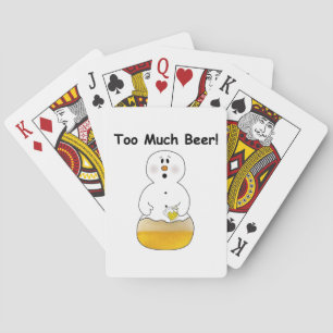 Muñeco de Nieve de Cartas de Juego Demasiada Cerve
