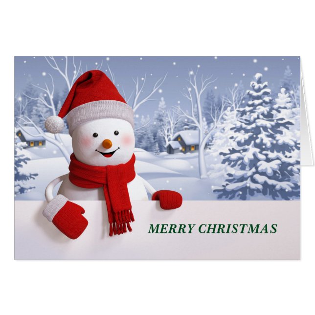 Muñeco de nieve de las Felices Navidad (Anverso (Horizontal))