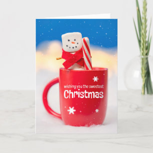 Muñeco de Nieve de Malvavisco Feliz Navidad para C