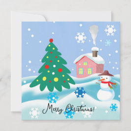 Muñeco de nieve de Navidad alegre 